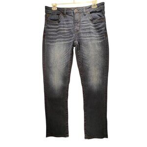 Salvage Supply Company Buckle Jeans Mayhem Straight Stretch Blue Denim 36x34